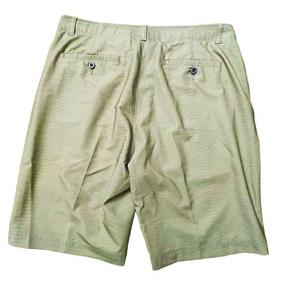 Pebble Beach Golf Tan Silicone Logo Flat Front Packets Men’s Shorts Sz 36x9 NWOT - Picture 4 of 9